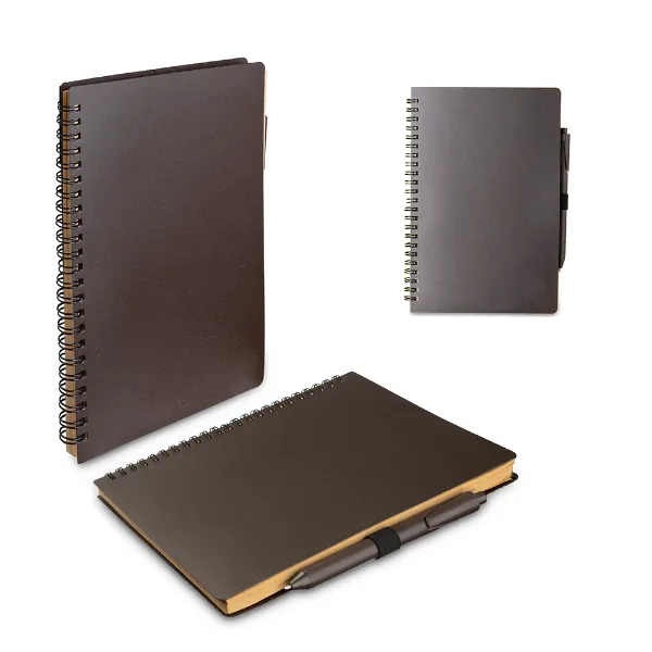 Caderno personalizado com capa produzida com grãos de café Caderno personalizado com capa produzida com grãos de café